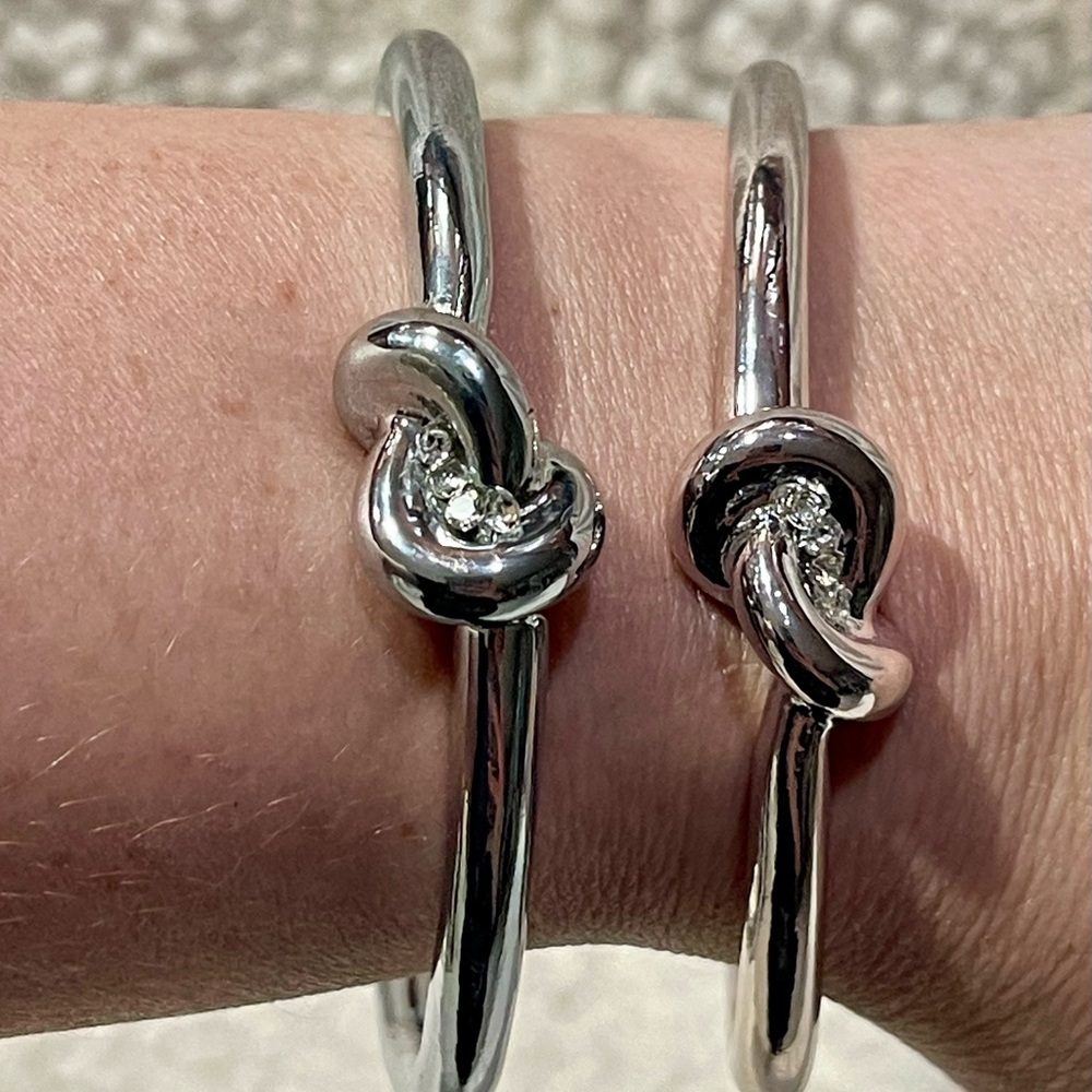Elegant Silver Knot Friendship Bracelets